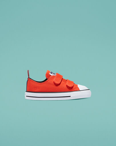 Chuck Taylor All Star Easy-On Bright Poppy/Midnight Navy, Outer Side View