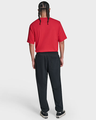 Embroidered Star Chevron Standard-Fit Pants Black, Detail View