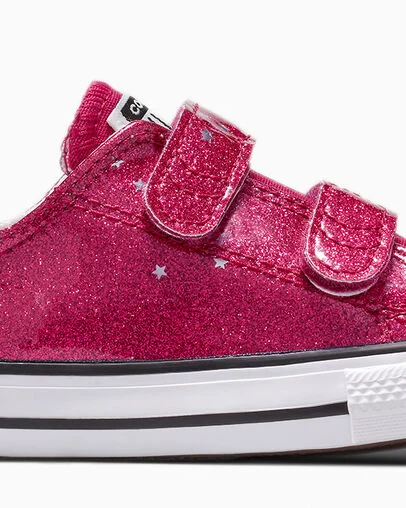 Chuck Taylor All Star Easy-On Glitter Sporty Berry/White/Egret, Detail Angle View