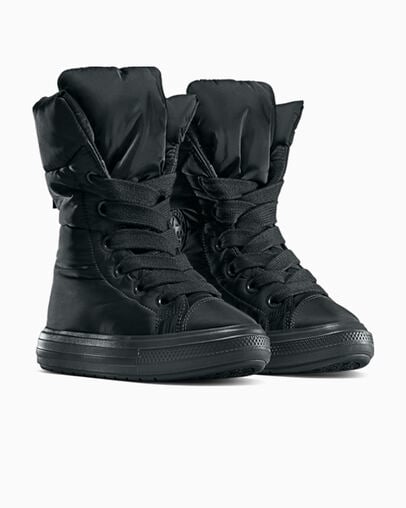 Chuck Taylor All Star Elements Boot Black/Black/Black, Top and Side View