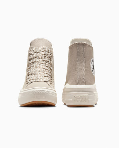 Chuck Taylor All Star Move Platform Canvas Papyrus/Blanc vintage/&Eacute;cru, Heel View