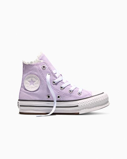Chuck Taylor All Star EVA Lift Platform Bubble Flowers Lavender Latte/White/Black, Outer Side View