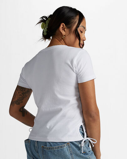 Camiseta Wordmark Fashion White, Full Body View