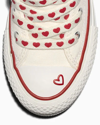 Chuck Taylor All Star Lift Platform Valentine's Day Vintage White/Vintage White, Detail Angle View