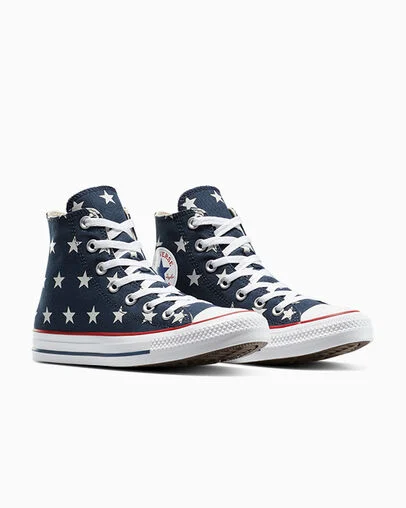 Chuck Taylor All Star Archive Stars Navy/White/Red, Top and Side View