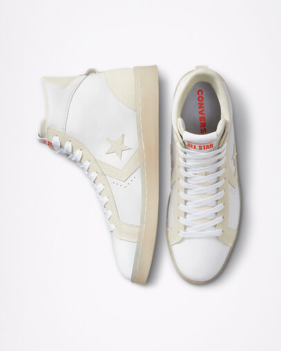 Pro Leather Future Utility White/Egret/White, Top and Side View