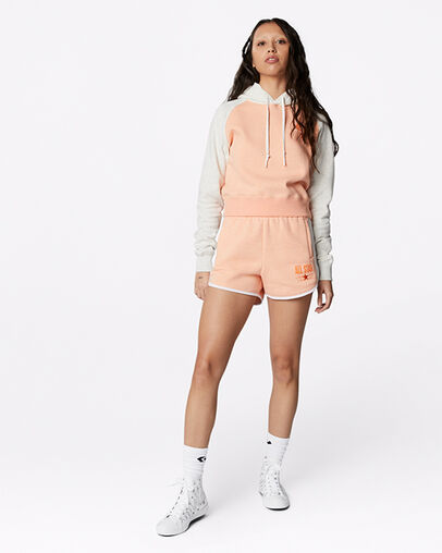 Twisted Varsity Short Fuel Orange Heather Multi, Full Body View