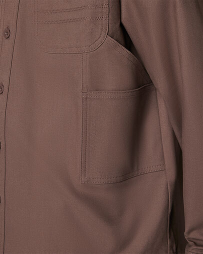 Carpenter Pocket Button Down Shirt met lange mouwen Brazil Nut, Detail View