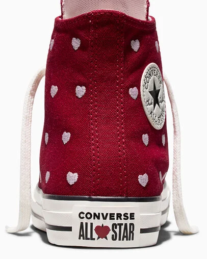 Chuck Taylor All Star Valentine's Day Days Ahead Red/Vintage White/New Found Bloom Pink, Detail Angle View