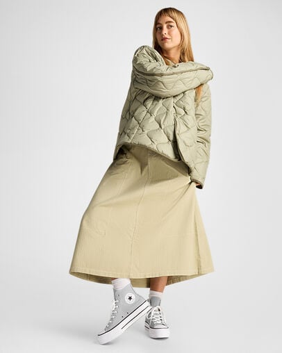 Chuck Taylor All Star Lift Platform Canvas Grey Area/White/Black, On Foot Shot 1