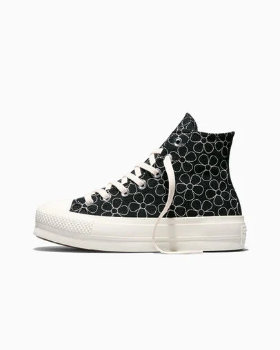 Chuck Taylor All Star Lift Platform Petal Pop Black/Egret/Egret, Inner Side View