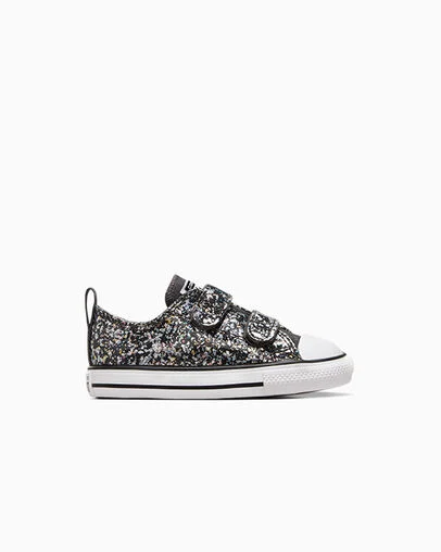 Chuck Taylor All Star Glitter Easy-On Dark Matter/White/Black, Outer Side View