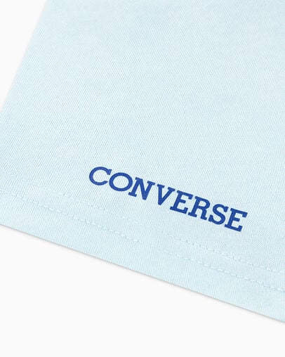 Retro Athletics Short Relaxed Sleeve T-Shirt Rained Out Blue, Detail View