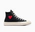 PLAY Comme des Garçons Single Heart Chuck 70 Black/Red/Egret