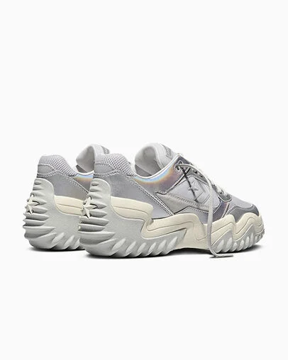 Converse Wave Motion Trainer Silver/Egret/Light Gray, Heel View