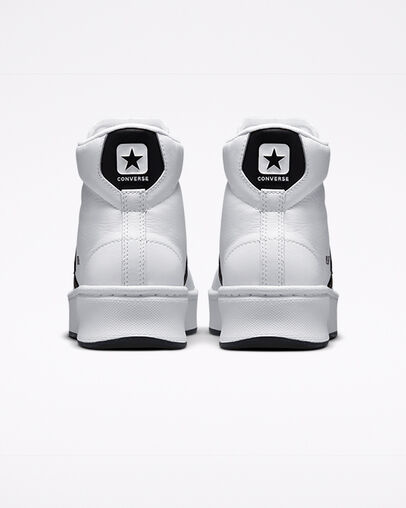 Pro Leather Lift Bianco/Nero/Bianco, Heel View