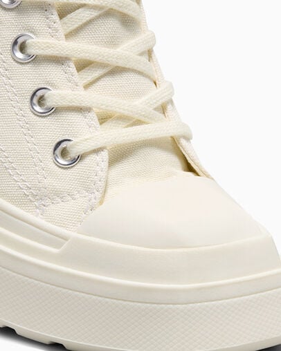 Chuck 70 De Luxe Wedge Egret/Black/White, Detail Angle View