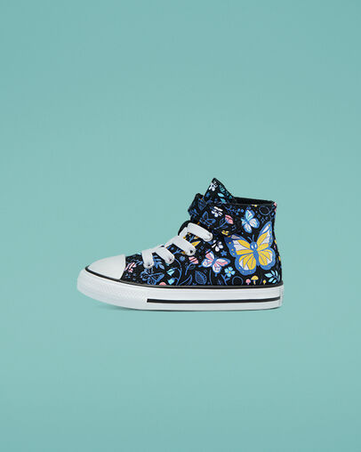 Chuck Taylor All Star Easy-On Butterfly Black/Bleached Cyan/Pink Gaze, Inner Side View