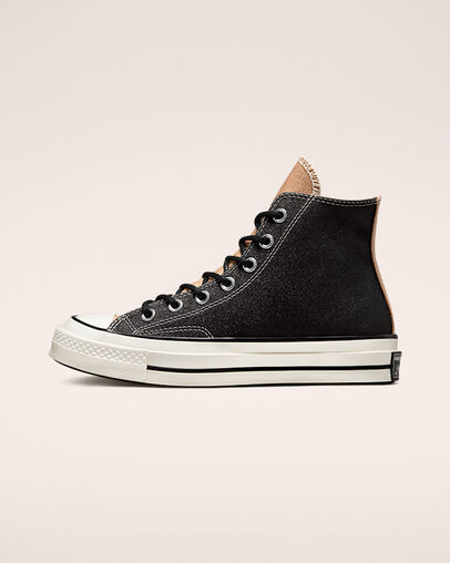 Chuck 70 Authentic Glam Noir/Or/Aigrette, Inner Side View