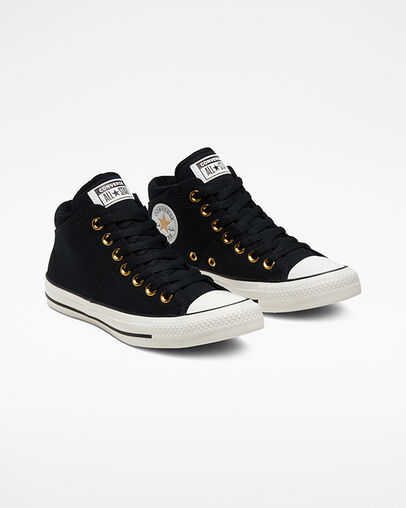 Chuck Taylor All Star Madison Black/White/Gold, Angled View