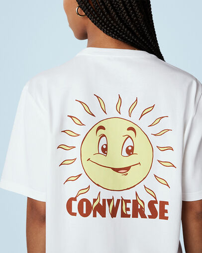 Summer Sun Short Sleeve T-Shirt White, Detail View