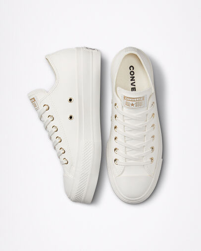 Chuck Taylor All Star Lift Platform Mono White Blanc vintage/Blanc vintage, Top and Side View