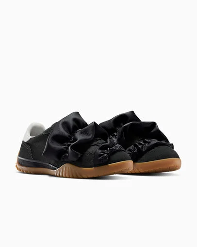 Run Star Trainer Ruffle Black Ruffles, Top and Side View