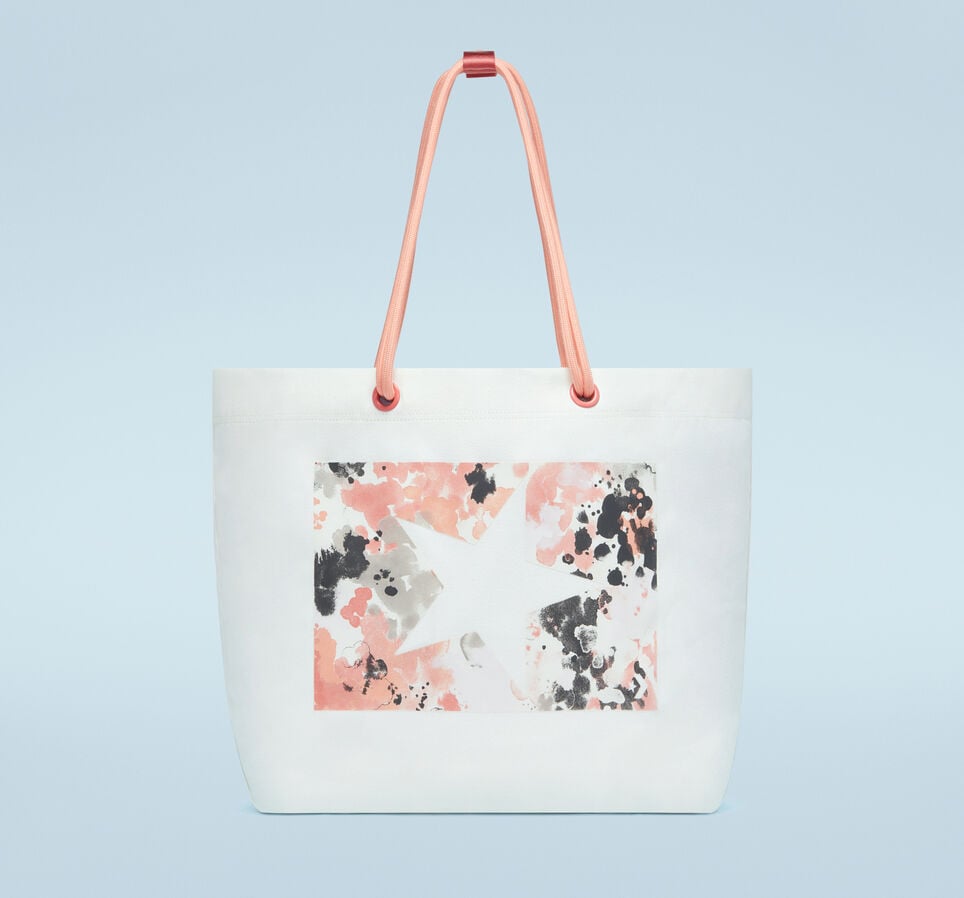 Sac fourre-tout corde d&eacute;lav&eacute; Terre cuite rose/Quartz rose/Vent de temp&ecirc;te