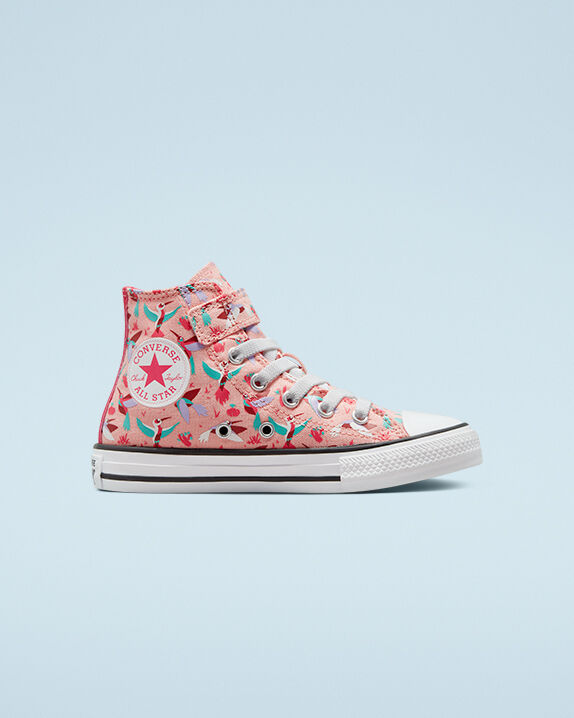 coral high top converse