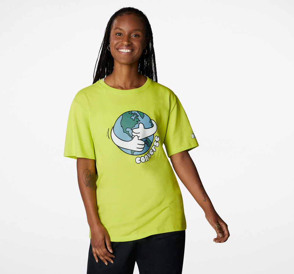 Love Your Mother Center Front T-Shirt Lime Twist