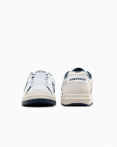 Pro Blaze Classic Leather & Suede Blanco/Azul marino/Gris vaporoso, Heel View