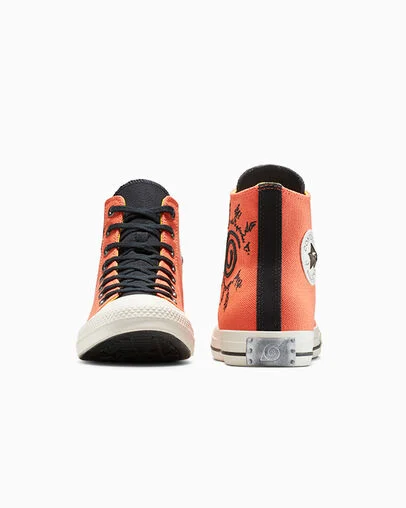 Converse x NARUTO SHIPPUDEN Chuck Taylor All Star Pale Magma/Zwart/Egret, Heel View