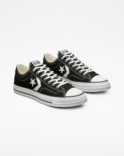 Star Player 76 Premium Canvas Black/Vintage White/Black, Angled View