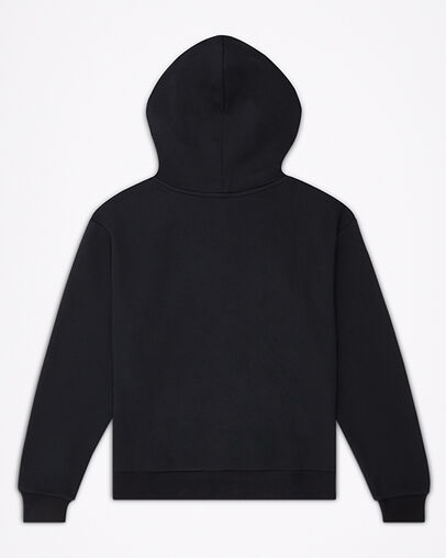 Bestickter Star Chevron Hoodie Converse Black, Back View