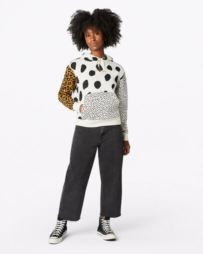 Sudadera con capucha Heritage Animal Print Leopardo multicolor, Full Body View