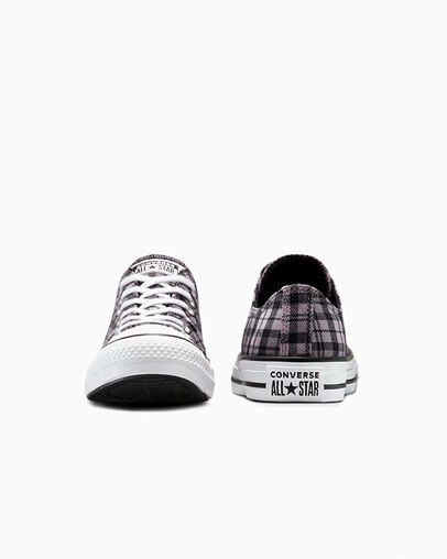 Chuck Taylor All Star Plaid Black/Altitude Lilac/White, Heel View