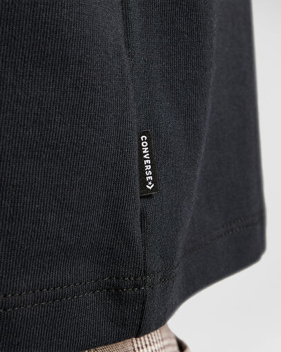 Chuck Taylor Patch Cropped T-Shirt Converse Black, Detail View