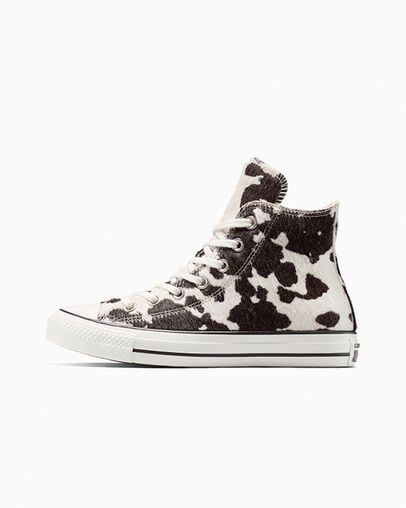 Chuck Taylor All Star Cow Print Pony Hair Egret/Mudguard/Black, Inner Side View