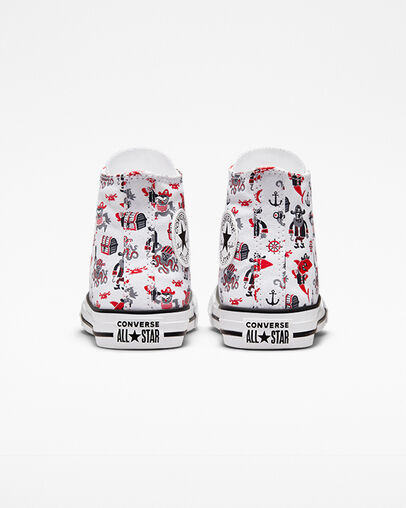 Chuck Taylor All Star Pirates White/University Red/Black, Heel View