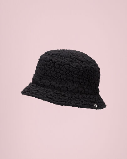 Bob r&eacute;glable Sherpa Noir Converse, Front View