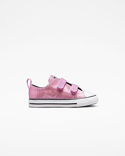 Chuck Taylor All Star Easy-On Glitter Pink/Beyond Pink/Black, Outer Side View