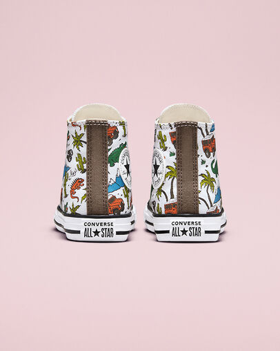 Chuck Taylor All Star Desert Explorer White/Engine Smoke/Green, Heel View