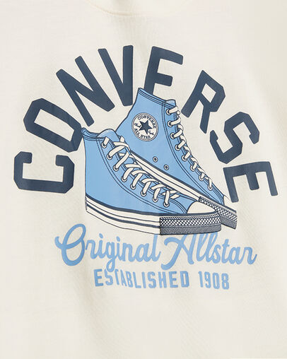 Retro Remix Sneaker T-Shirt Egret, Full Body View