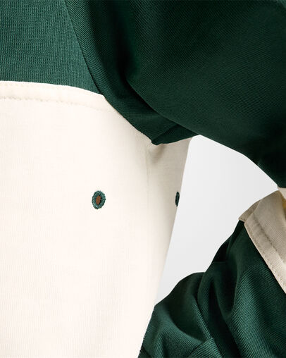 Marquis Retro Rugby Polo Green Envy, Detail View