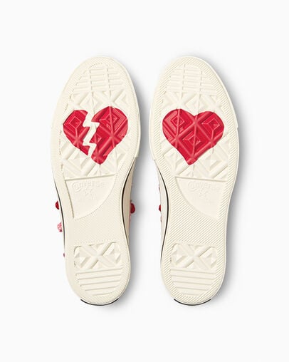 Chuck 70 Valentine's Day Lt Jellyfish Jitter/Red/Egret, Outsole View