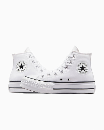 Chuck Taylor All Star Lift Platform Canvas White/Black/White, Detail Angle View