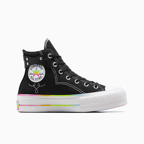 Converse All star sneaker zwart/wit/chaos fuchsia