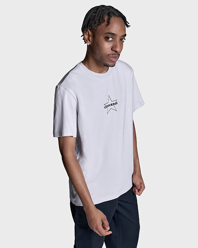 Star T-Shirt Barely Grey, Full Body View