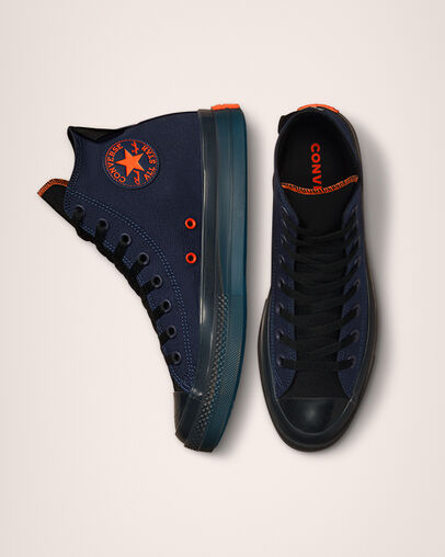 Chuck Taylor All Star CX Canvas and Polyester Midnight Navy/Black/Wild Mango, Top and Side View
