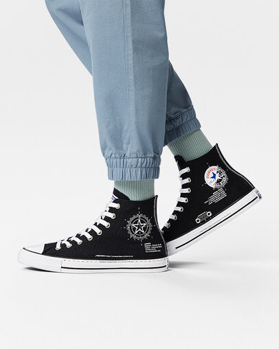 Chuck Taylor All Star Blueprint Black/High Risk Red, On Foot Shot 1